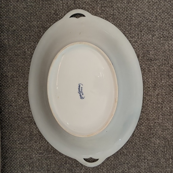 Nippon Royal Sometuke Double Phoenix Oval Serving Dish Vintage - Picture 8 of 8